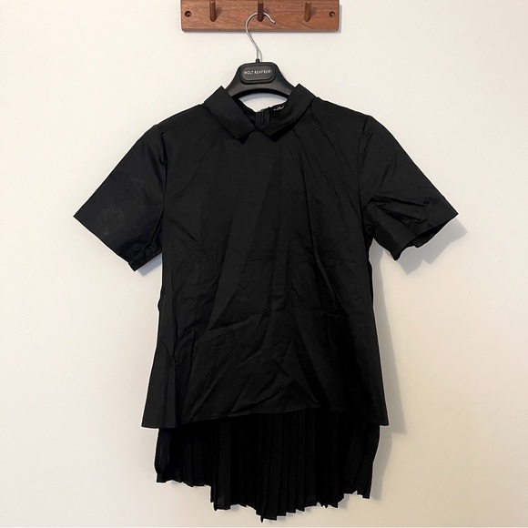 Black shirt with pleated at the back onesize - Picture 1 of 3